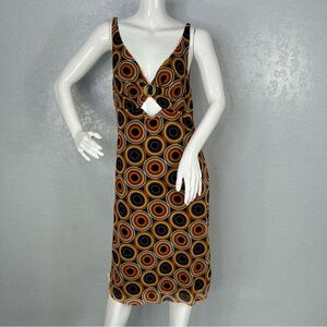 Vintage Vivienne Tam Dress Geoprint Mesh Overlay Sleeveless Dress Size 3